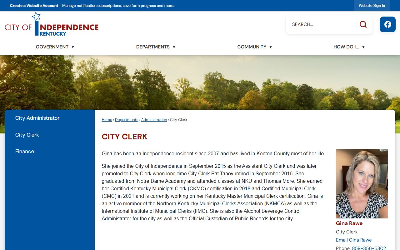 Independence Kentucky city hall and residents directory office