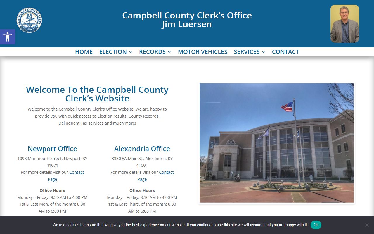 Campbell County Kentucky County Clerk website for residents directory records access