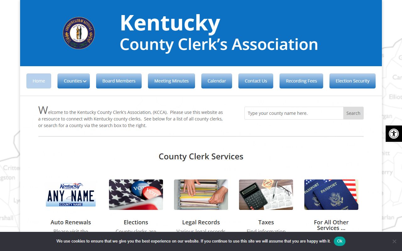 Kentucky County Clerks Association website directory